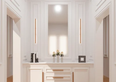 white colour wardrobe with spacious