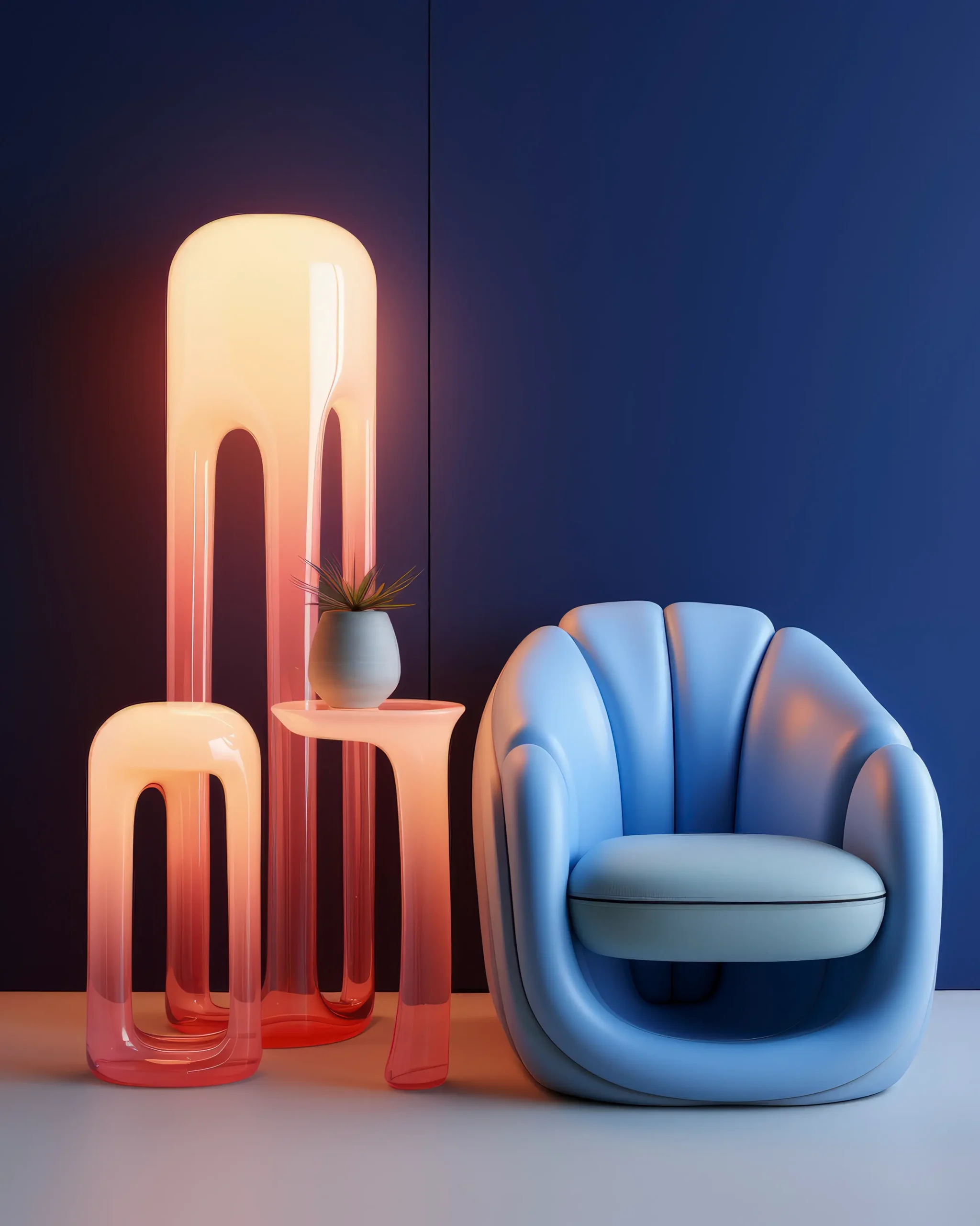 view-futuristic-light-lamp-design