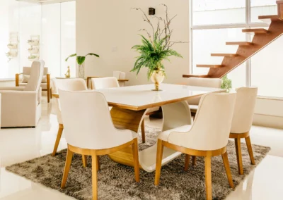 white coloured dining sets